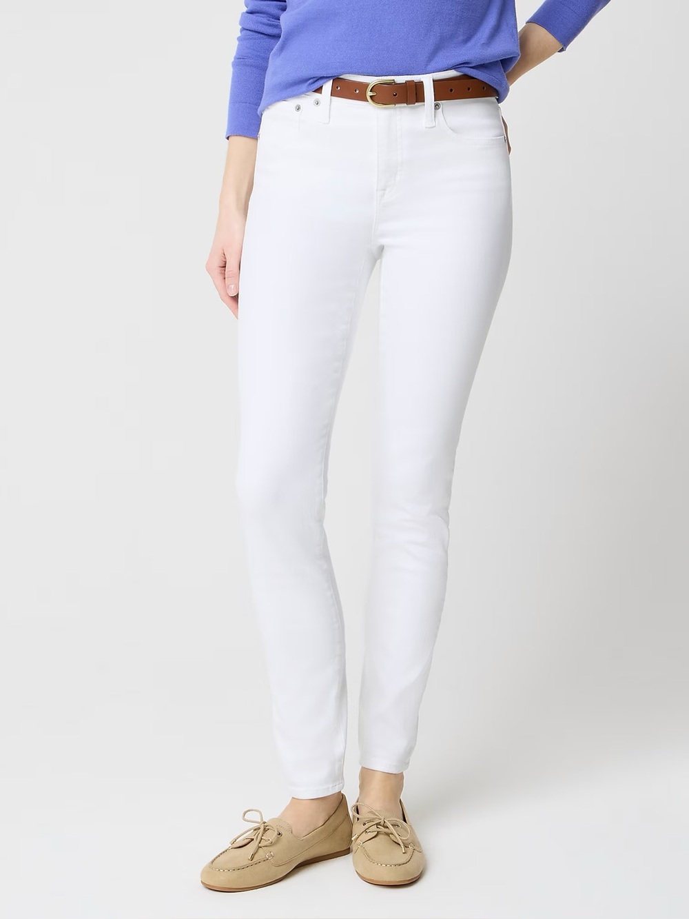 J. Crew White High-Rise Skinny Jeans